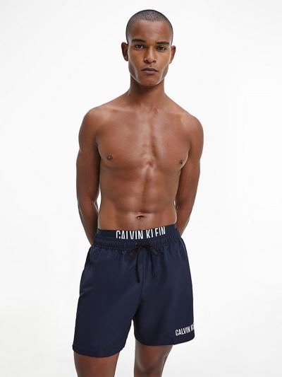 Calvin Klein Fürdőruha HU201532 | Calvin Klein Intense Power Double Waistband Férfi Úszónadrág Feket